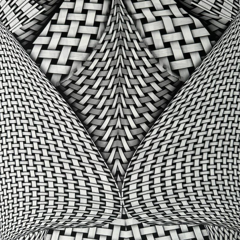 Tecido Cetim Toque De Seda Estampada Fractal • Conexão Tecidos