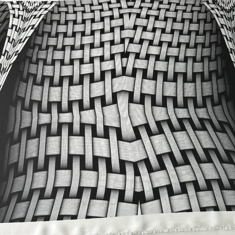 Tecido Cetim Toque De Seda Estampada Fractal • Conexão Tecidos