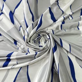 Tecido Cetim Com Elastano Estampado Abstrato Orgânico • Conexão