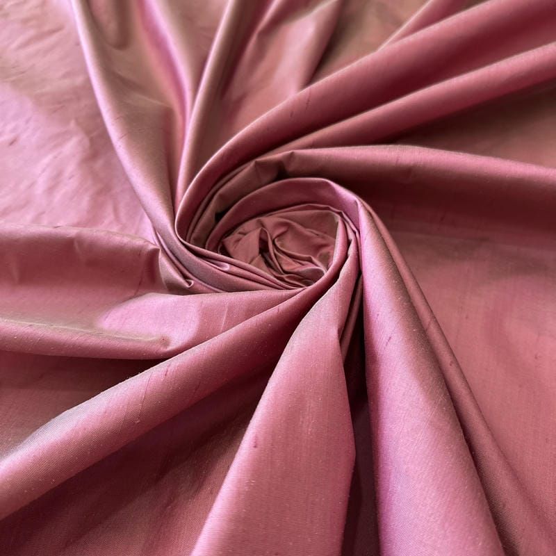 Tecido Shantung De Seda Pura Rosa Chique • Conexão Tecidos