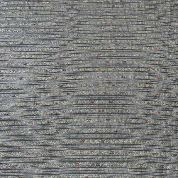 Tecido Musseline De Seda Estampada Ornamental Fio Lurex • Conexão