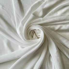 Tecido Crepe de Chine Liso Branco • Conexão Tecidos