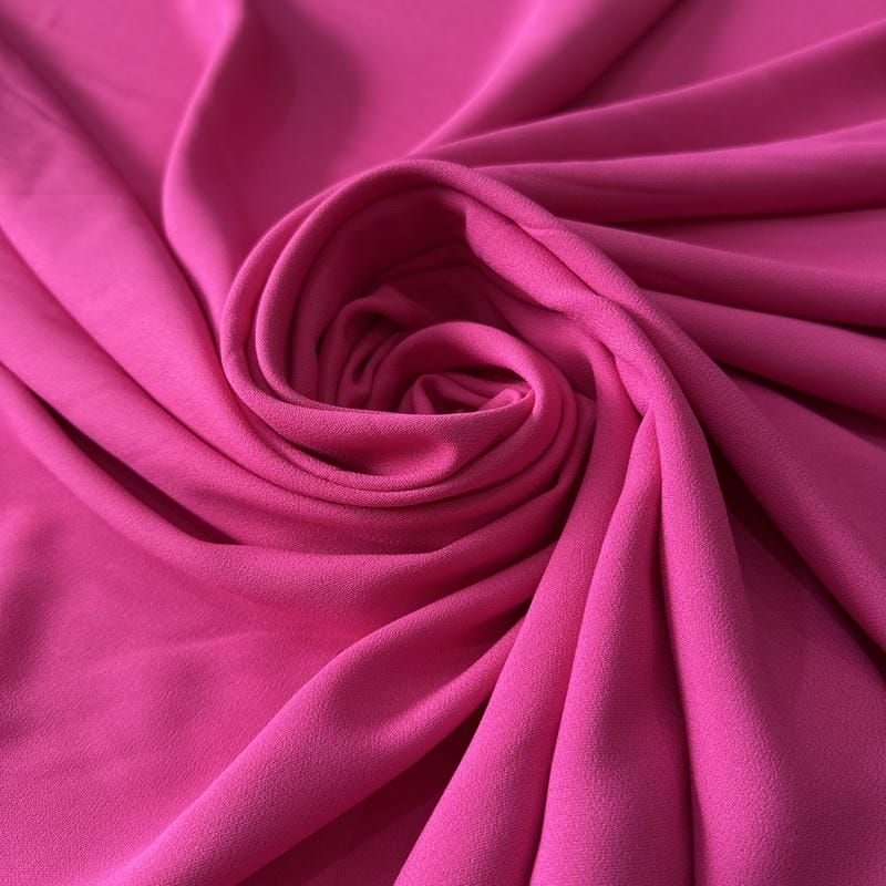 Tecido Crepe Patou Rosa Penélope • Conexão Tecidos