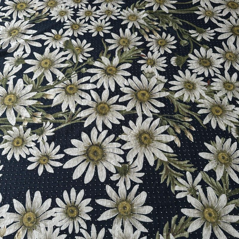 Tecido Lese Estampada Floral Margaridas • Conexão Tecidos