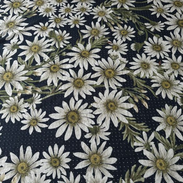 Tecido Lese Estampada Floral Margaridas • Conexão Tecidos