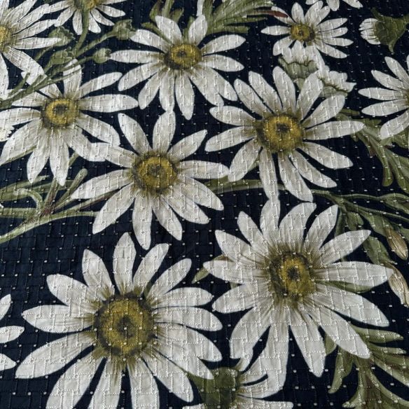 Tecido Lese Estampada Floral Margaridas • Conexão Tecidos