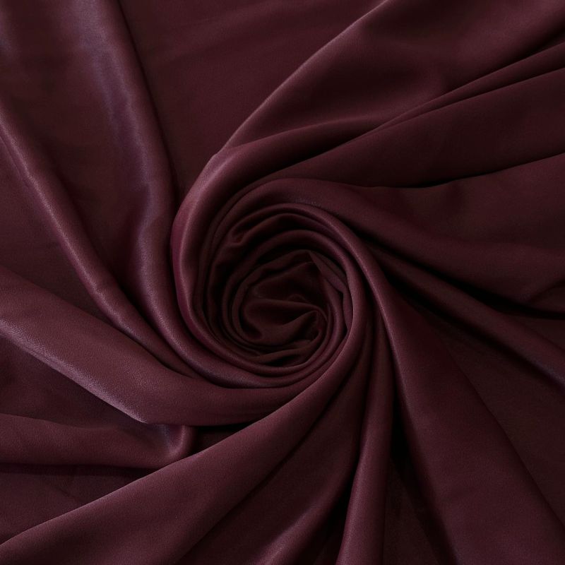 Tecido Crepe Patou Vinho Mahogany • Conexão Tecidos