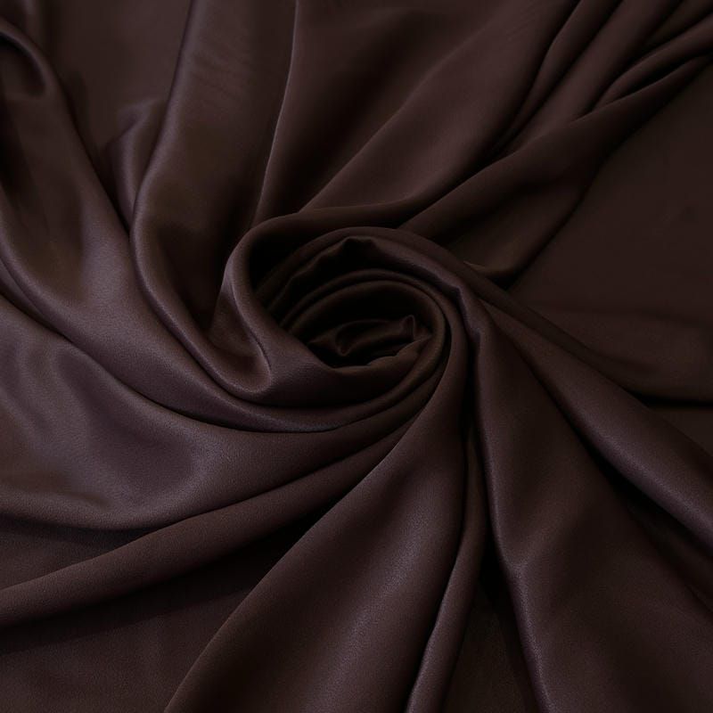 Tecido Crepe Patou Marrom Black • Conexão Tecidos