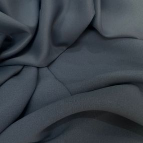 Tecido Crepe Patou Azul Acinzentado • Conexão Tecidos