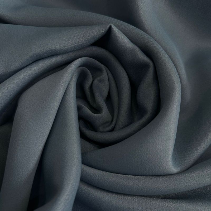 Tecido Crepe Patou Azul Acinzentado • Conexão Tecidos