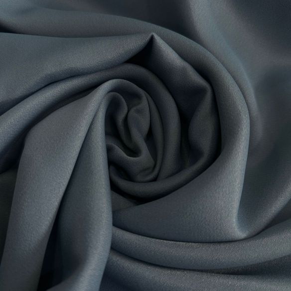 Tecido Crepe Patou Azul Acinzentado • Conexão Tecidos