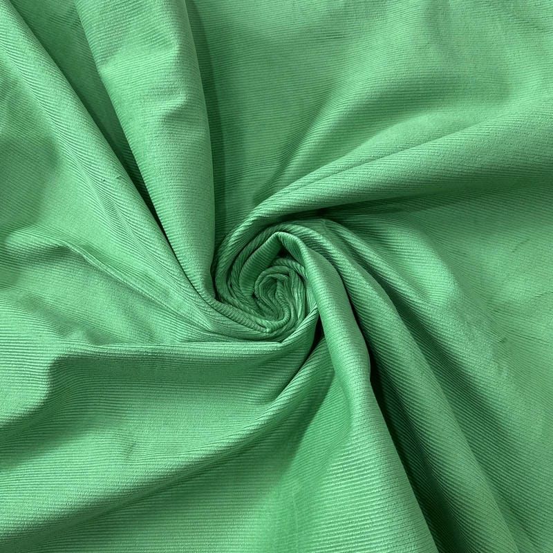 Tecido Veludo Cotelê Verde Menta • Conexão Tecidos