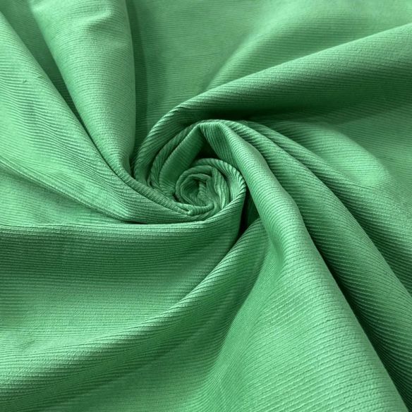 Tecido Veludo Cotelê Verde Menta • Conexão Tecidos