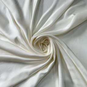 Tecido Cetim de Seda Pura Dupion Off White • Conexão Tecidos