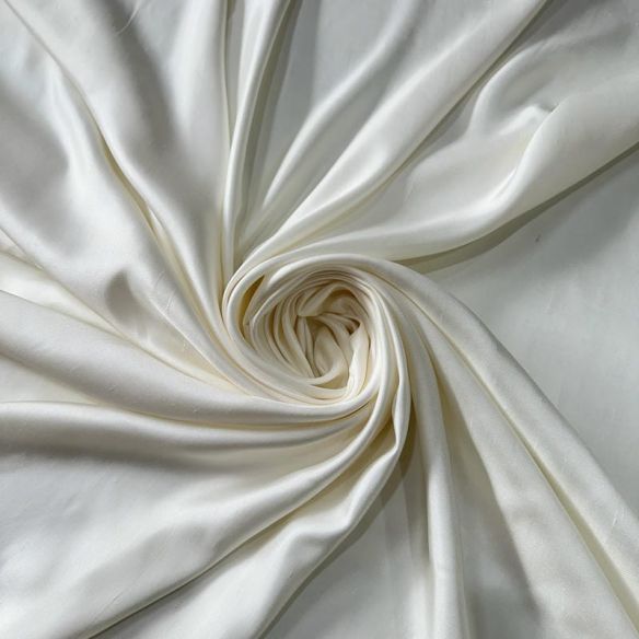 Tecido Cetim de Seda Pura Dupion Off White • Conexão Tecidos