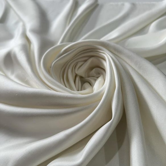 Tecido Cetim de Seda Pura Dupion Off White • Conexão Tecidos