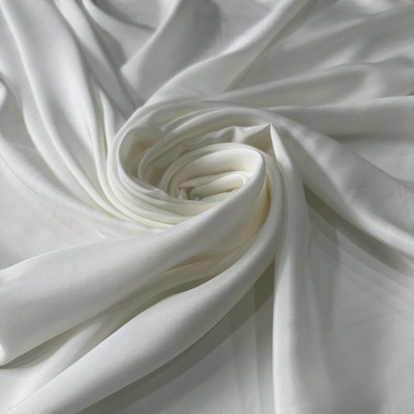 Tecido Seda Pura Habutai Liso Off White • Conexão Tecidos