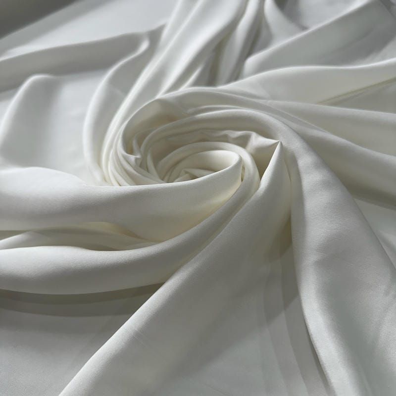 Tecido Seda Pura Habutai Liso Off White • Conexão Tecidos
