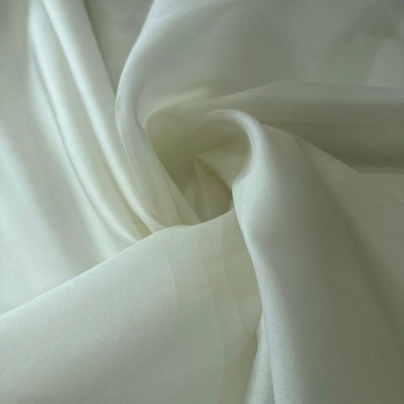 Tecido Gazar De Seda Off White • Conexão Tecidos