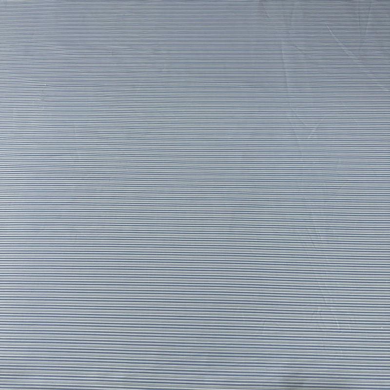 Tecido Tricoline Estampado Listrado Camisaria Azul • Conexão Tecidos