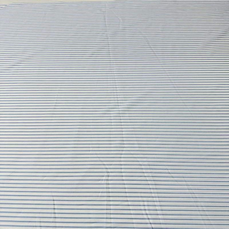 Tecido Tricoline Estampado Listrado Delicado Azul • Conexão Tecidos