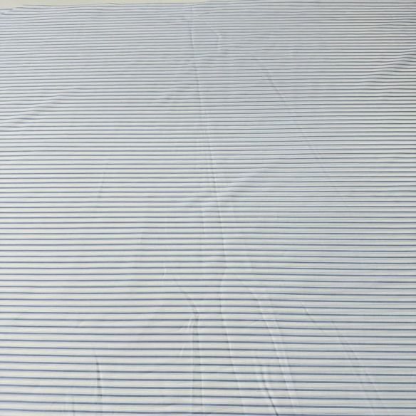 Tecido Tricoline Estampado Listrado Delicado Azul • Conexão Tecidos