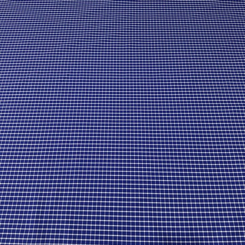 Tecido Tricoline Estampado Xadrez Camisaria Azul Royal • Conexão