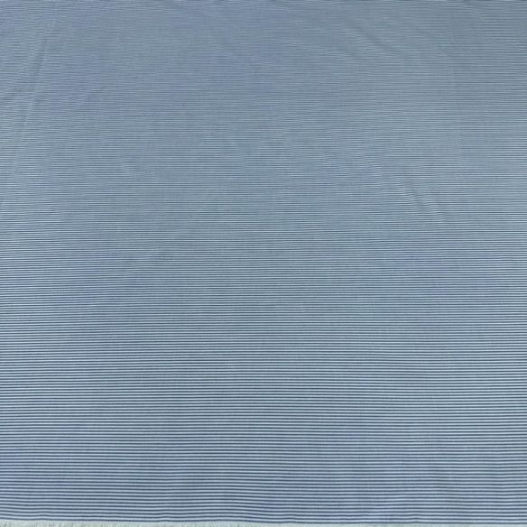 Tecido Tricoline Estampado Listrado Azul Chambray • Conexão Tecidos