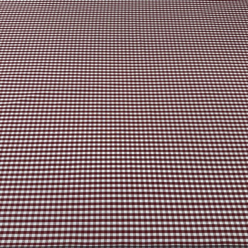 Tecido Tricoline Estampado Vichy Vermelho • Conexão Tecidos