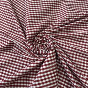 Tecido Tricoline Estampado Vichy Vermelho • Conexão Tecidos