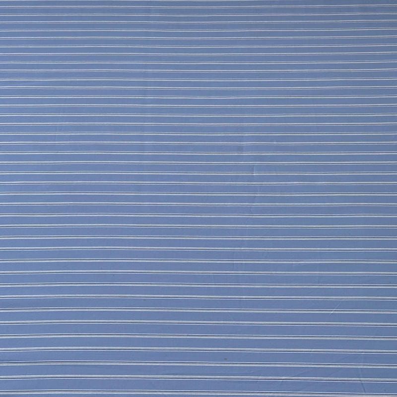 Tecido Tricoline Estampado Listrado Azul e Branco • Conexão Tecidos
