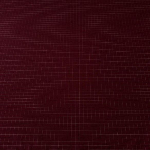 Tecido Tricoline Estampado Xadrez Fino Bordô • Conexão Tecidos