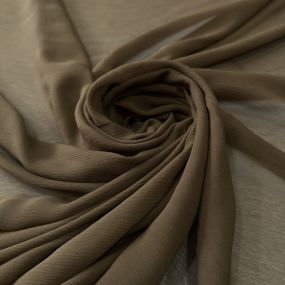 Tecido Chiffon De Seda Marrom Fendi Escuro • Conexão Tecidos 2