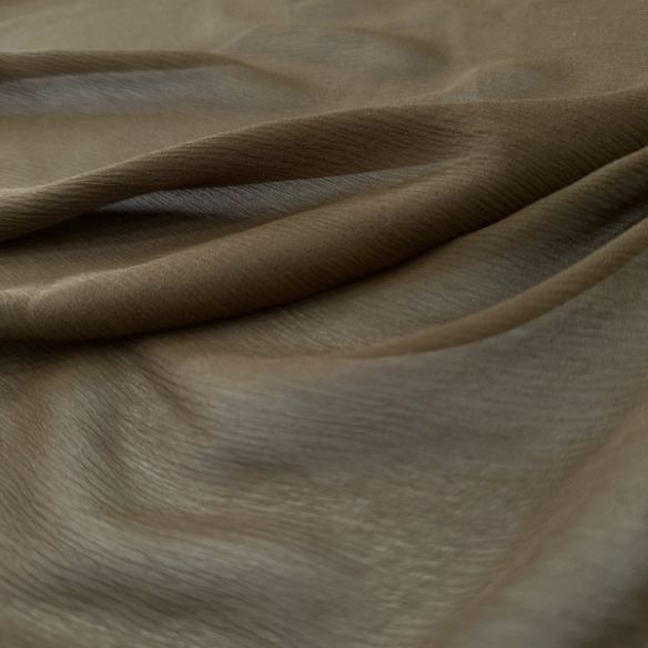 Tecido Chiffon De Seda Marrom Fendi Escuro • Conexão Tecidos