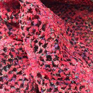 Tecido Malha Bouclé Rubi Imperial • Conexão Tecidos