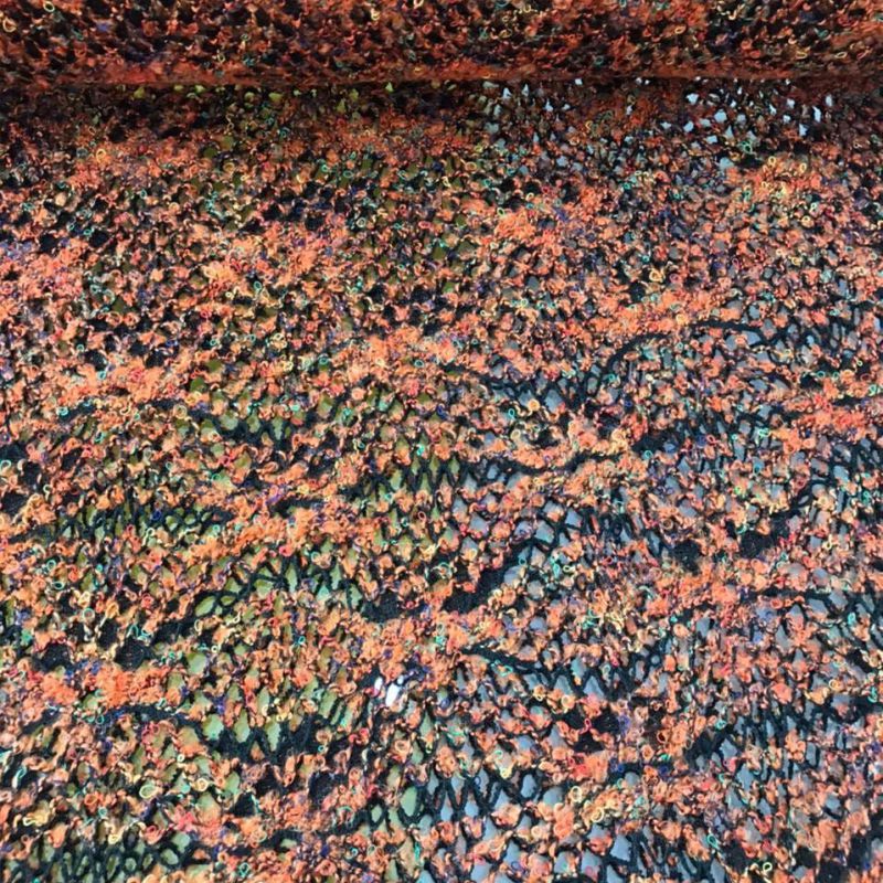 Tecido Malha Bouclé Terracota Selvagem • Conexão Tecidos