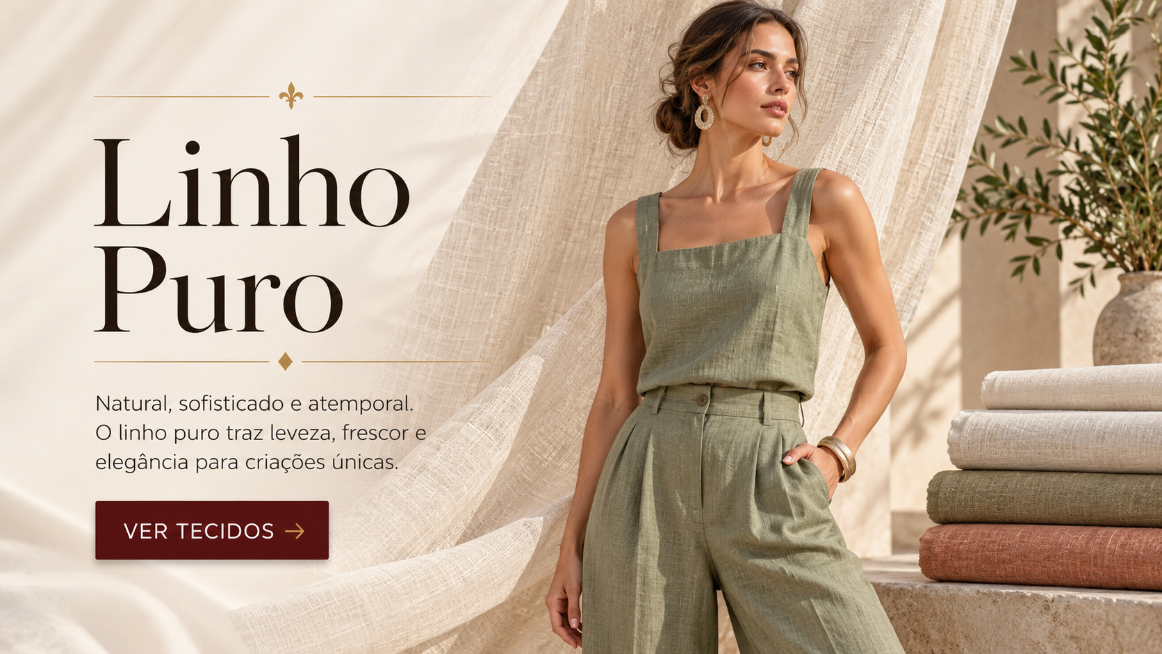 Tecidos em Linho Puro