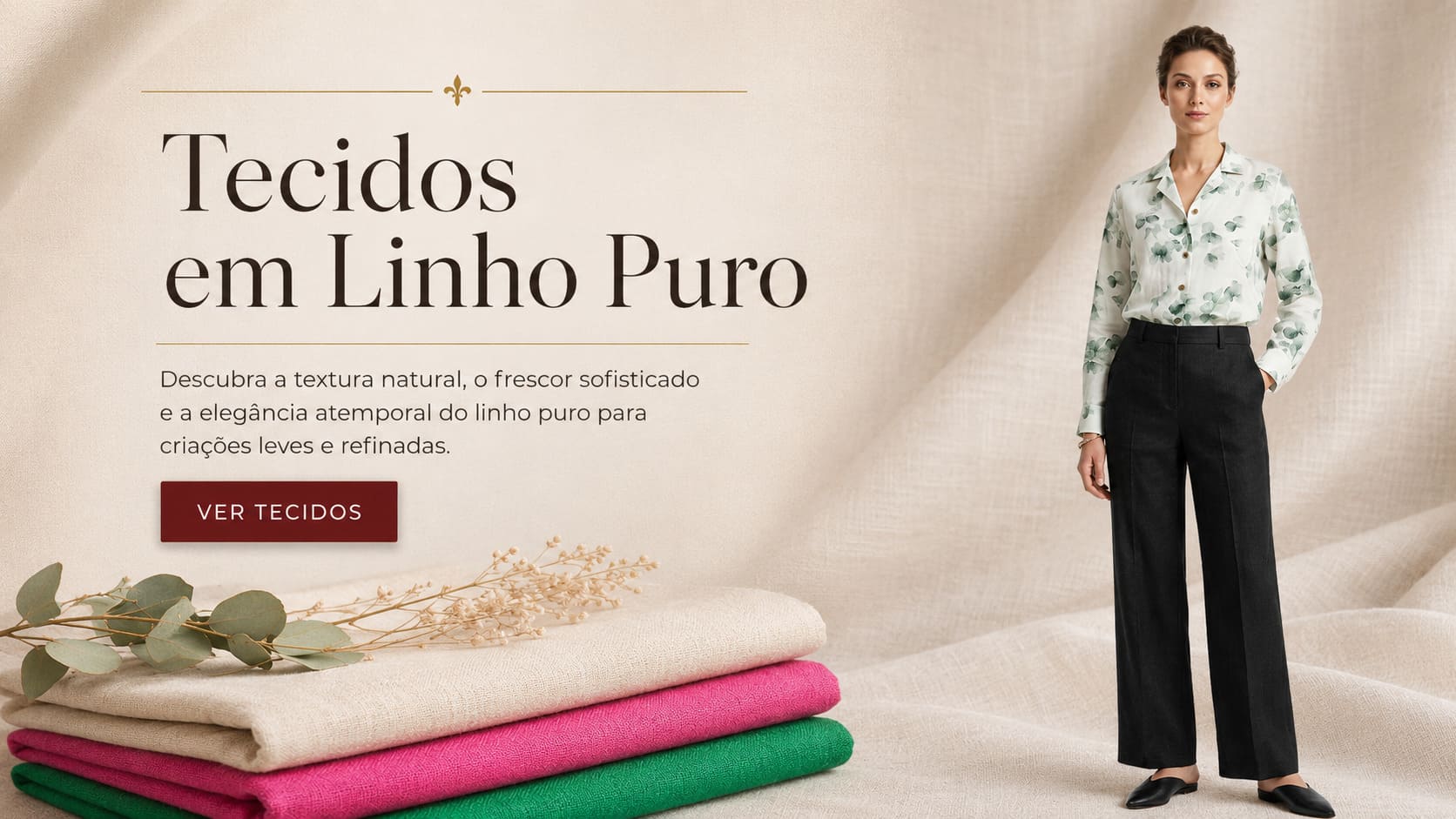 Tecidos em Linho Puro