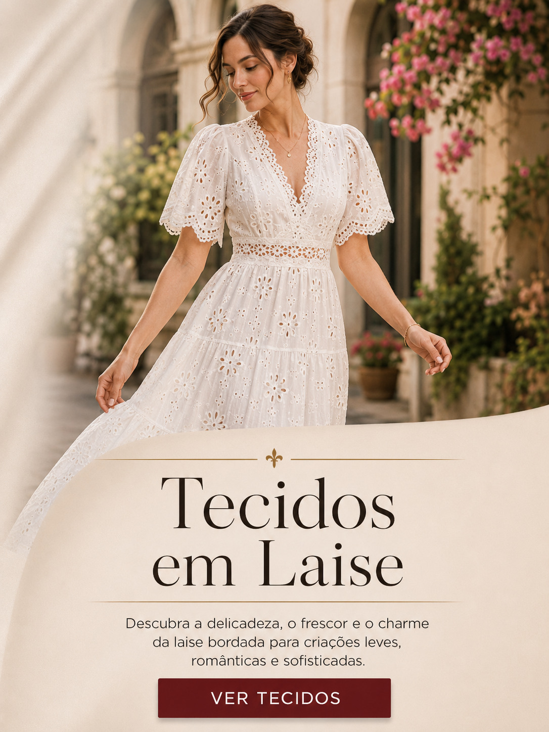 Tecidos Laise Bordada