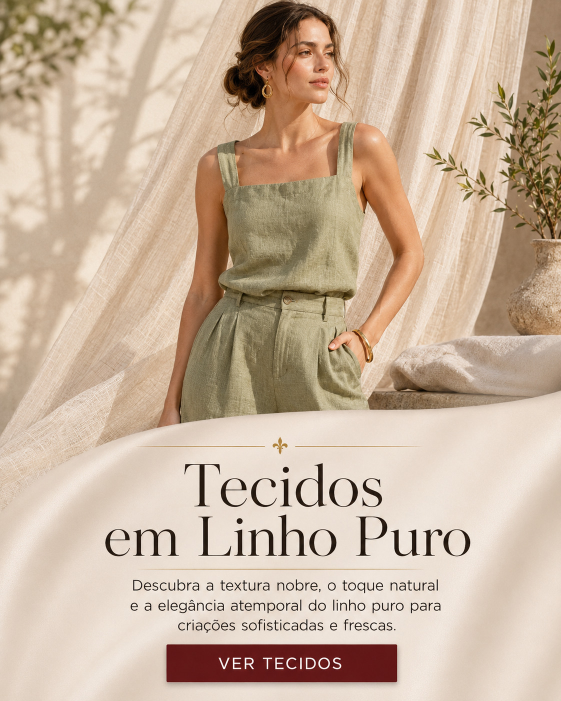 Tecidos em Linho Puro!